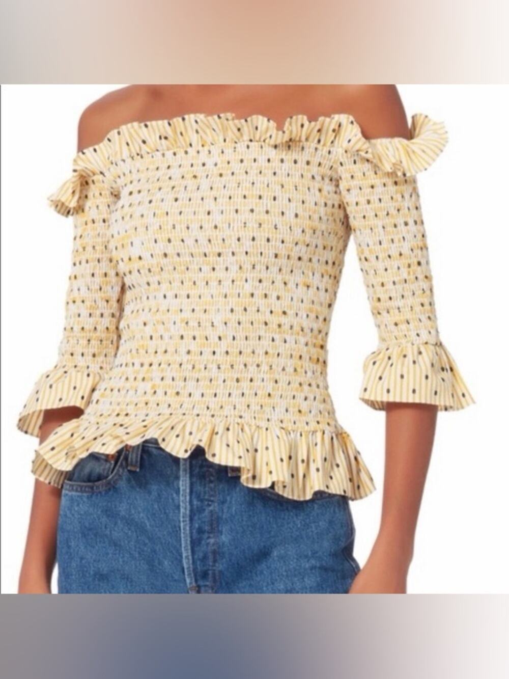Caroline Constas Calida Smocked Top
